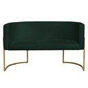 Ver imagem 1 de Namoradeira 2 Lugares Decorativa Luana Base Gold Veludo Verde - Montanaris Decor Md Montanaris Decor