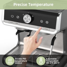 Takywep Máquina de Espresso 20 Bar com Moedor e Vaporizador 2,8l Cinza - 5