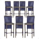 Ver imagem 1 de 7 Banqueta em Alumínio Roma Marrom Corda Náutica Tecido 11