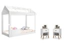 Ver imagem 1 de Quarto Infantil Completo com Mesa de Cabeceira 1 Gav e Cama Montessoriana Crystal Branco - Rede Móve