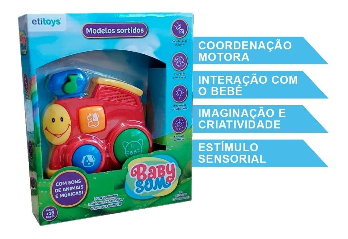 Brinquedo Infantil Bebê Trenzinho Música e Sons Toy Baby - 4