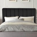 Ver imagem 1 de Cabeceira Estofada Kiara 195cm King Size Box Quarto Corino Preto - Gat Magazine