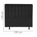 Ver imagem 2 de Cabeceira Estofada Kiara 195cm King Size Box Quarto Corino Preto - Gat Magazine