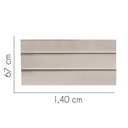 Ver imagem 2 de Painel Cabeceira Estofada Argentina 140cm Cama Box Casal Corino Bege- Mabe Magazine