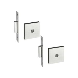 Fechadura Trava de Segurança Tetra Dupla Auxiliar Pado Quadrada Inox Escovado