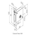 Ver imagem 3 de Fechadura Trava de Segurança Tetra Dupla Auxiliar Pado Quadrada Inox Escovado