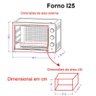 Forno Elétrico de Bancada 220v 25 Litros Preto I25 - Fogatti - 3