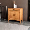 Ver imagem 6 de Buffet Aparador Madeira Maciça 2 Portas 1 Gaveta 93 Cm Bella Carvalho Fosco