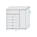 Ver imagem 2 de Cômoda Infantil Portugal c/ 1 Porta 1 Nicho e 5 Gavetas Peroba - Europa