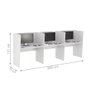 Mesa de Trabalho Call Center 3 Lugares Tripla Fechada - Branco - 2