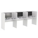 Ver imagem 1 de Mesa de Trabalho Call Center 3 Lugares Tripla Fechada - Branco