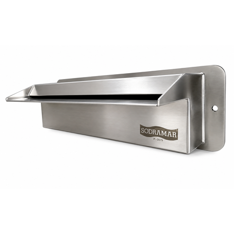 Cascata Pratic Naburi 80 de Embutir na Parede com Acabamento em Aço Inox 304 para Piscinas - Sodrama