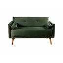 Ver imagem 1 de Sofá Namoradeira 2 Lugares Luma - Veludo Verde Musgo