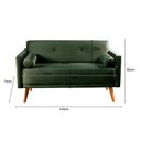 Ver imagem 3 de Sofá Namoradeira 2 Lugares Luma - Veludo Verde Musgo