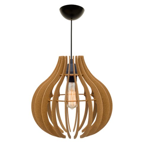 Kit 3 Pendente Lótus Poptem Marfim Lustre Luminária 30cm Sala