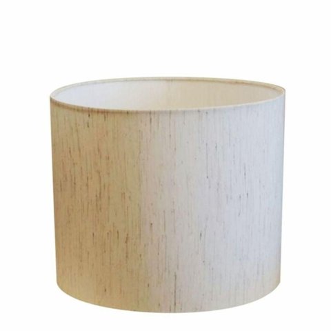 Cúpula Abajur Cilíndrica Cp-7020 Ø45x21cm Linho Bege