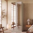 Ver imagem 1 de Guarda Roupa Planejado 2 Portas com Espelho 80cm Samambaia CabeCasa MadeiraOriginals Off White