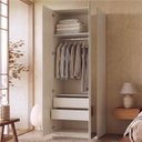 Ver imagem 2 de Guarda Roupa Planejado 2 Portas com Espelho 80cm Samambaia CabeCasa MadeiraOriginals Off White