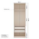 Ver imagem 4 de Guarda Roupa Planejado 2 Portas com Espelho 80cm Samambaia CabeCasa MadeiraOriginals Off White