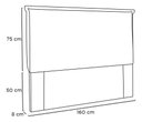 Ver imagem 5 de Cabeceira Viena Estofada Queen 1.60 em Linho para Cama Box Bz Home Decor Cinza-Escuro