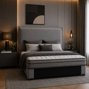 Ver imagem 1 de Cabeceira Viena Estofada Queen 1.60 em Linho para Cama Box Bz Home Decor Cinza-Escuro