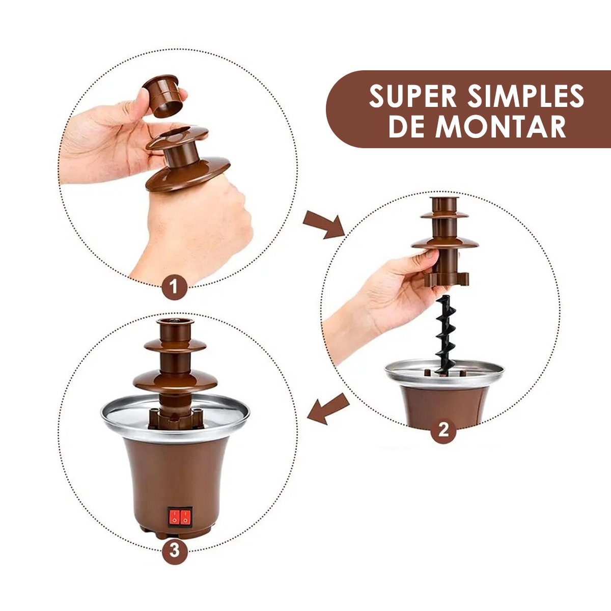 Fonte de Chocolate 3 Andares:220v - 2