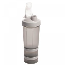 Garrafa Shaker 3 em 1 de Plástico Performance Cinza 620ml - 3