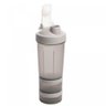 Garrafa Shaker 3 em 1 de Plástico Performance Cinza 620ml - 3