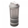 Garrafa Shaker 3 em 1 de Plástico Performance Cinza 620ml - 1