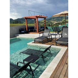 Espreguiçadeira Preta de Tela Sling e Alumínio para Piscina Área Externa - 4