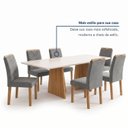 Ver mais imagens de Conjunto Sala de Jantar 6 Lugares Retangular Tampo MDF 160x80cm Mesa Lyra e Cadeiras Carol