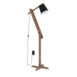 Abajur de Quarto Luminária de Chão Articulável Leitura:preto - 2