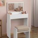 Ver imagem 2 de Penteadeira Quimera com Tampa Articulada e Espelho Embutido - Branco