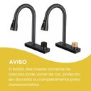 Ver imagem 7 de Cuba Gourmet Premium Torneira Cascata Lavador Copos Preto Aço Inoxidável 304 Pia Cozinha - Brinovar