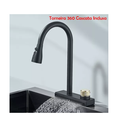 Ver imagem 3 de Cuba Gourmet Premium Torneira Cascata Lavador Copos Preto Aço Inoxidável 304 Pia Cozinha - Brinovar