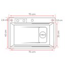 Ver mais imagens de Cuba Gourmet Premium Torneira Cascata Lavador Copos Preto Aço Inoxidável 304 Pia Cozinha - Brinovar