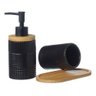 Kit Banheiro Lavabo Bambu Dispenser Líquido Escova Pia / 354 - 8