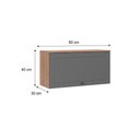 Ver imagem 2 de Armário Aéreo Milla 1 Porta Nog-cinza 80 Cm Carraro
