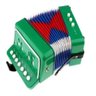 SANFONA MINI ACORDEON VERDE INFANTIL 3 BAIXOS GAITA ESTILO PROFISSIONAL - 1