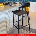 Ver mais imagens de Kit 2 Banquetas Altas Analu Rivatti 100cm (alt) Assento Encosto Pp Preto Detalhe Pu Marrom Base Aço