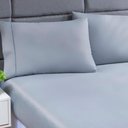 Ver imagem 2 de Jogo Lençol 400 Fios Ponto Palito Cama Casal 3pçs Poliéster - Cinza