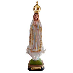 Imagem Nossa Senhora de Fátima Resina 23 Cm Santa Portuguesa - 3