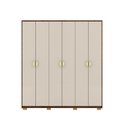 Ver imagem 4 de Guarda Roupa Casal Solar do Lago 6 Portas de Bater 4 Gavetas MDF Imbuia Fendi Vila Rica