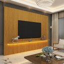 Ver imagem 1 de Painel para Tv Ripado com Led Nobre Clean 230 Naturale - Gelius