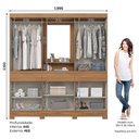 Ver imagem 2 de Guarda Roupa Casal Ambiente B374 Nature Off White Henn - Briz Móveis