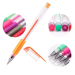 Kit de Canetas Gel Glitter Esferográficas 24 Cores Perfumado Escola Creche - 2