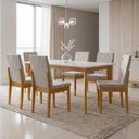 Ver imagem 1 de Conjunto Sala de Jantar Siera 6 Lugares sem Vidro Retangular Madeira Maciça Dakota Bordada
