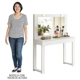 Penteadeira Camarim Escrivaninha Realeza M20 Branco - Mpozenato - 5