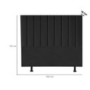 Ver imagem 3 de Cabeceira Cama Casal Queen Size 160 Cm Esther Corino e Frame:preto