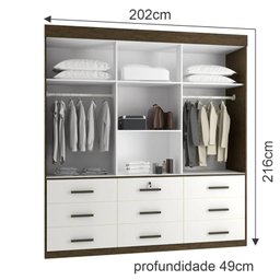 Guarda Roupa Casal Florianopolis 3 Portas de Correr 9 Gavetas MobyCasa Moveis Ype - 2 Guarda Roupa Casal Florianopolis 3 Portas de Correr 9 Gavetas MobyCasa Moveis Ype - 2